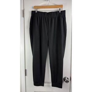 Cobble Lane Women's Black Pull On Jogger Pants Polyester Spandex Size L Large